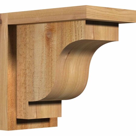 Ekena Millwork Newport Rough Sawn Corbel w/Backplate, Western Red Cedar, 6"W x 10"D x 10"H COR06X10X10NEW01RWR